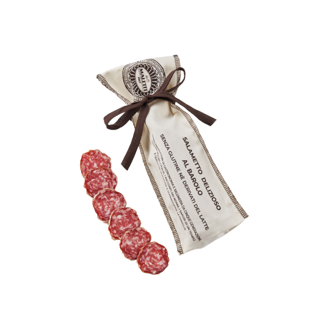 Salami mit Barolo Rotwein