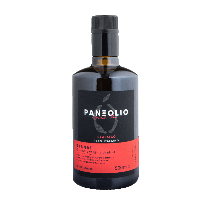 Olivenöl Granat Extra Vergine von PANeOLIO – harmonisch, exklusiv ausgewogene Komposition aus Verona, Italien – KUCINA Online-Shop
