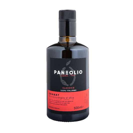 Olivenöl Granat Extra Vergine von PANeOLIO – harmonisch, exklusiv ausgewogene Komposition aus Verona, Italien – KUCINA Online-Shop